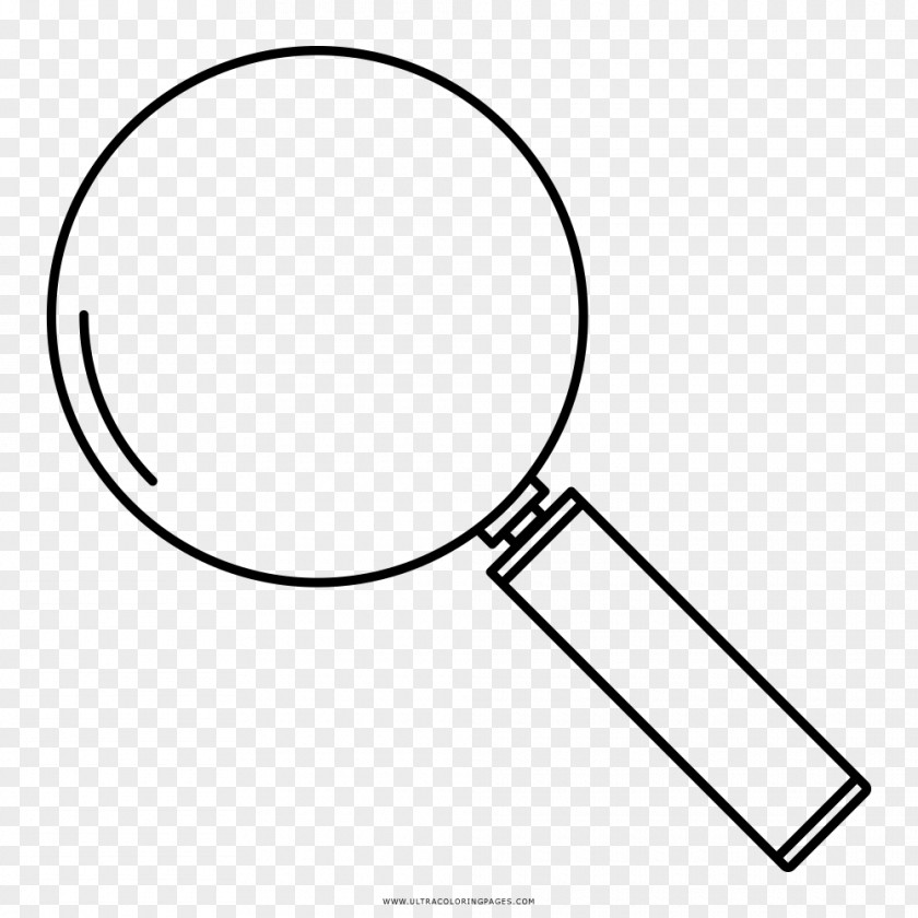 Magnifying Glass Drawing Coloring Book Line Art PNG