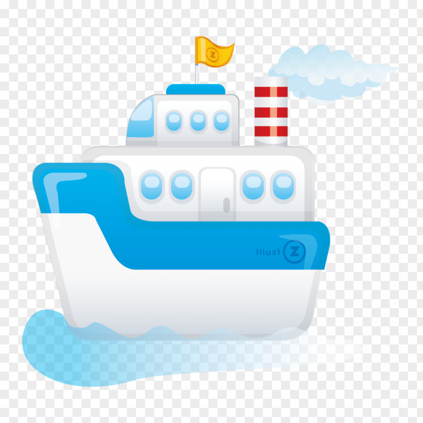 Blue Boat Vector Material Ship PNG