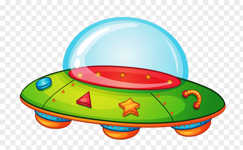 Hand-painted UFO Unidentified Flying Object Cartoon Clip Art PNG