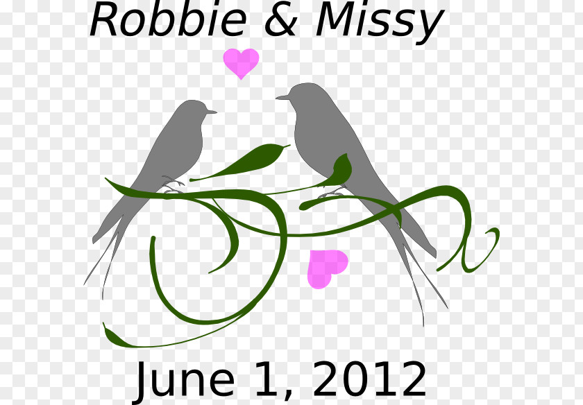 Bird Lovebird Wedding Invitation Clip Art PNG