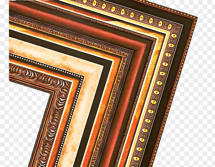 Metal Molding Brown Background Frame PNG