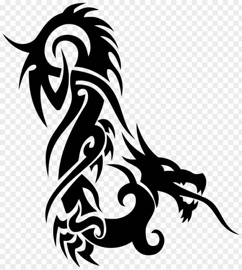 Tribal Dragon Sleeve Tattoo Irezumi Clip Art PNG