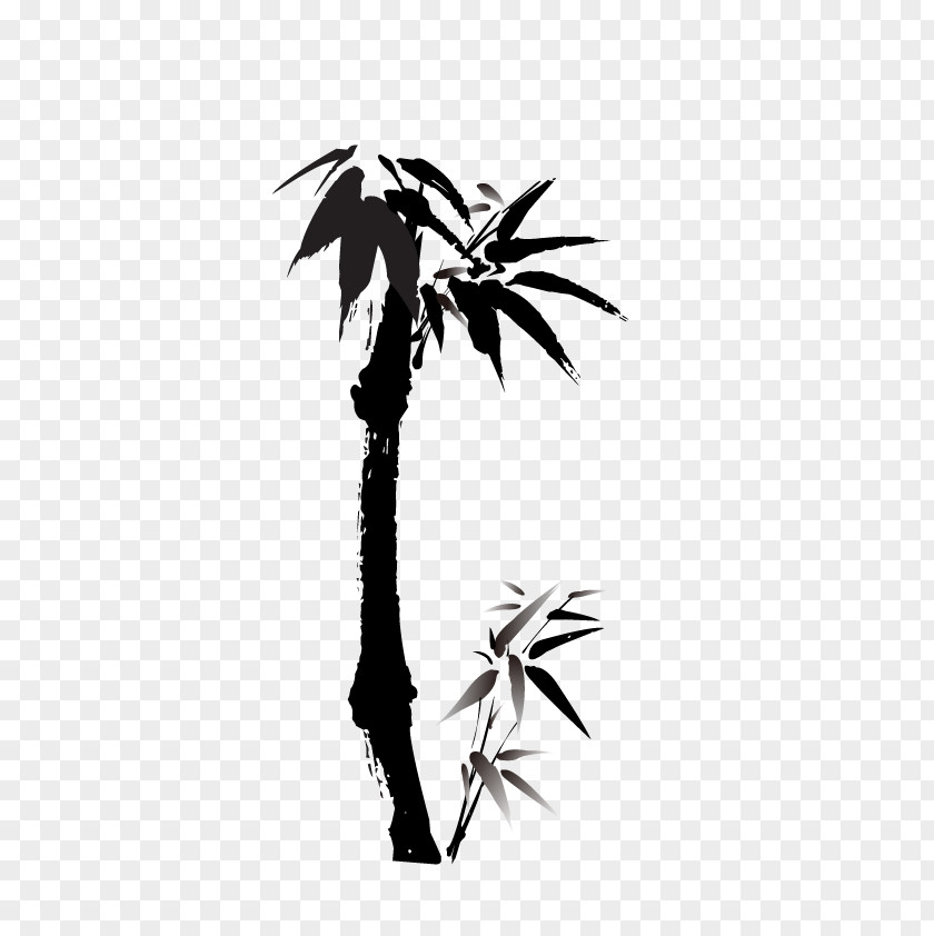 Ink Bamboo Vector PNG