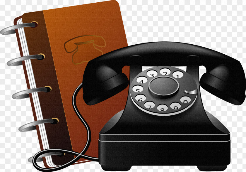 Retro Style Telephone Directory Address Book Clip Art PNG