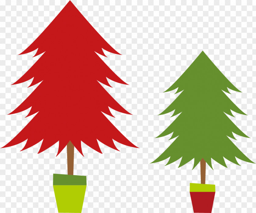 Vector Christmas Tree Gift Clip Art PNG