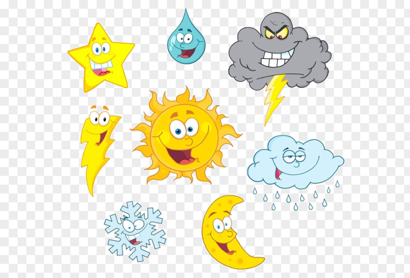 Cartoon Weather Expression Material Royalty-free Clip Art PNG