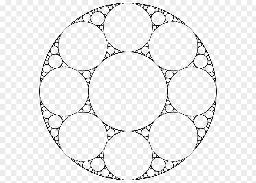 Circle Apollonian Gasket Circles Geometry Mathematics PNG