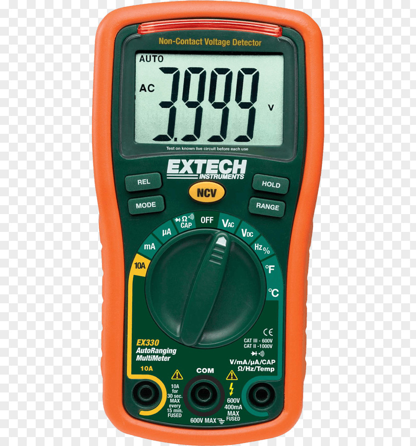 Extech Instruments Digital Multimeter Current Clamp Electricity PNG