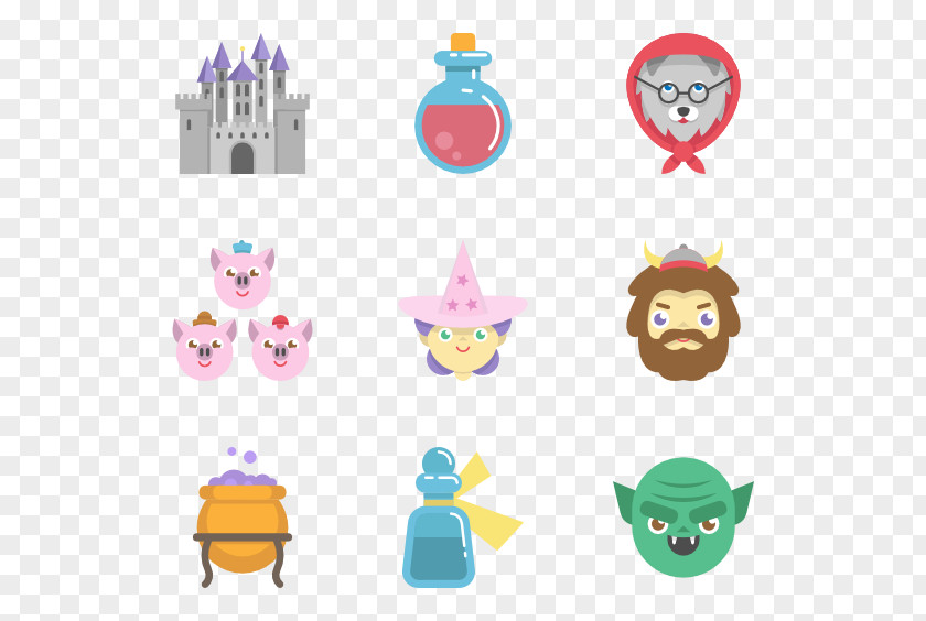 Fairy Tale Button Clip Art PNG