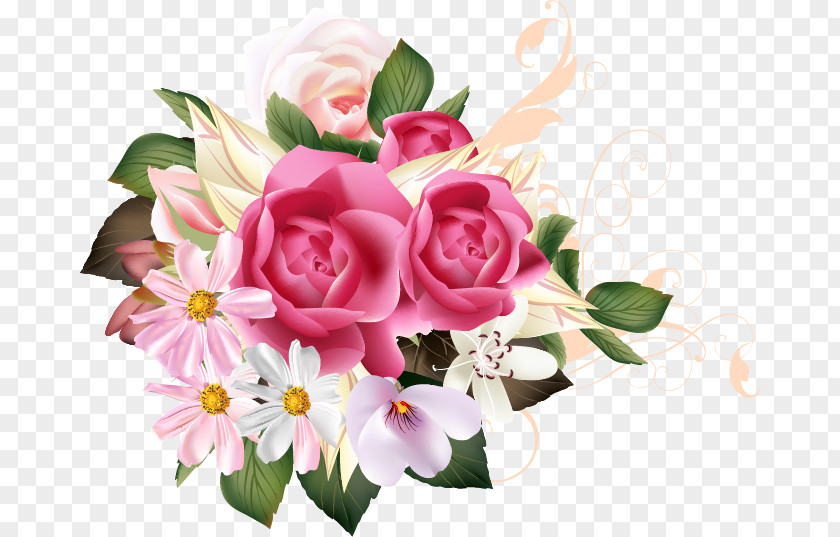 Romantic Flower Desktop Wallpaper Ornament PNG