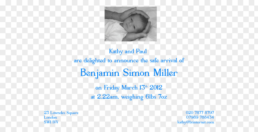Birth Announcement Document Brand PNG