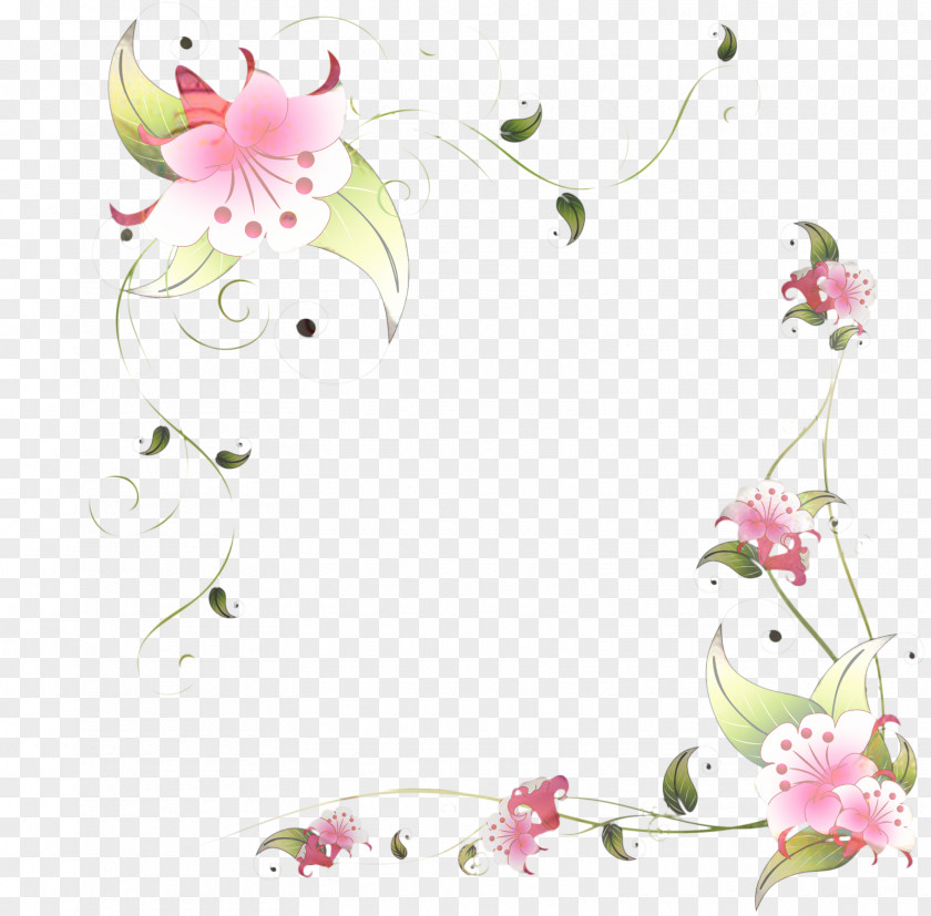 Picture Frame Wildflower Floral Background PNG