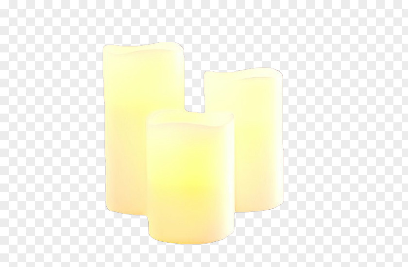Yellow Lighting Candle Flameless Wax PNG