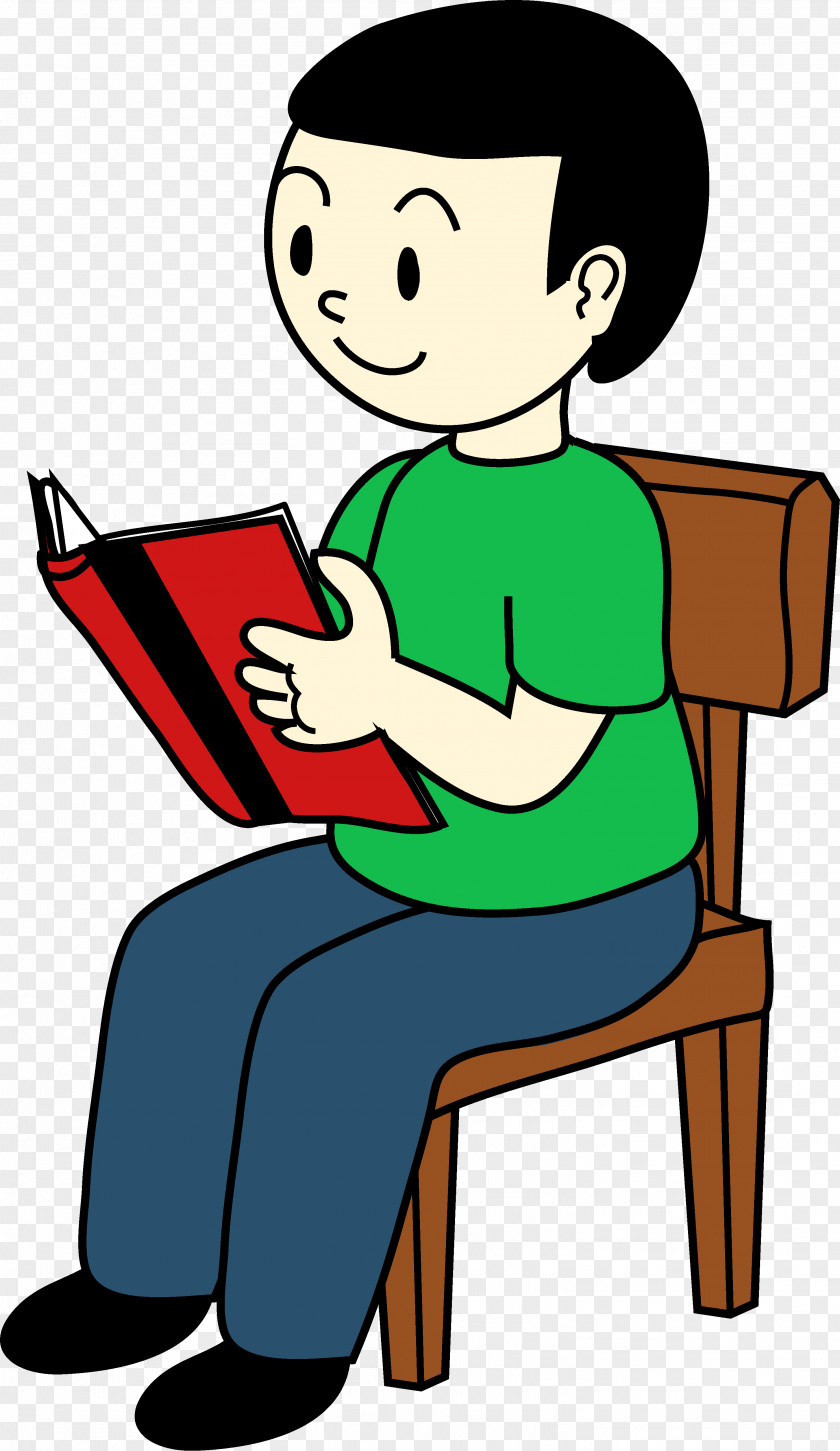 Cartoon Chair Sitting Manspreading Clip Art PNG