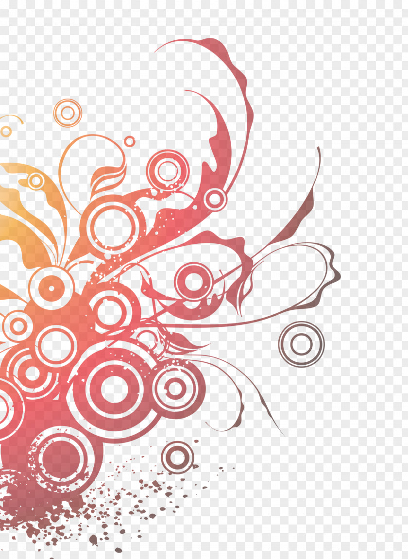Chinese Wind Lines Circle Pattern Graphic Design PNG