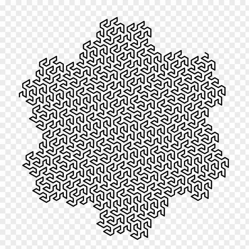 Mathematics Gosper Curve Space-filling Fractal PNG