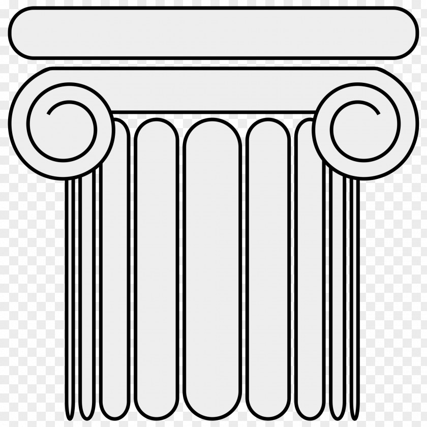 PILLAR Ancient Greece Ionic Order Column Classical Capital PNG