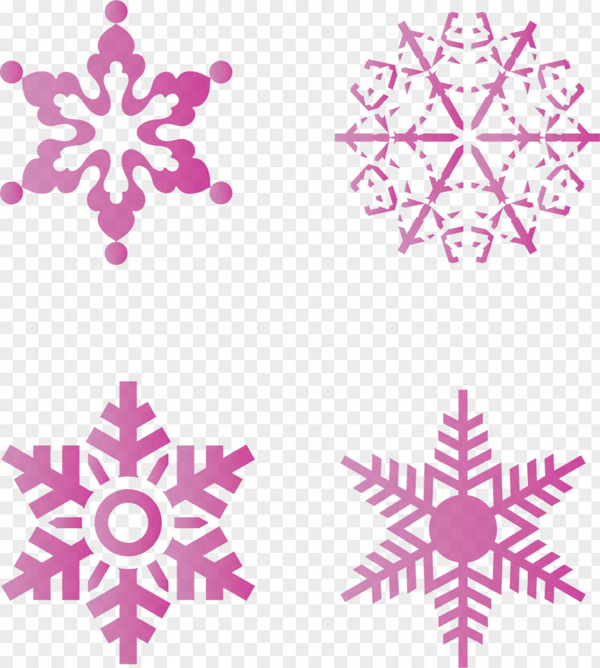 Pink Winter Sky Snow Snowflake Vector Material Euclidean Adobe Illustrator PNG
