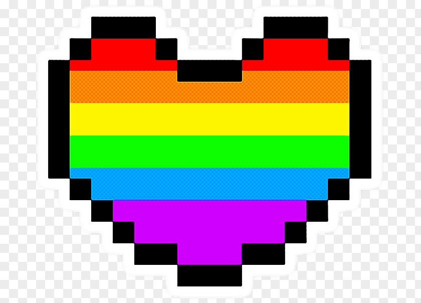 Rectangle Magenta Heart Pixel Art PNG