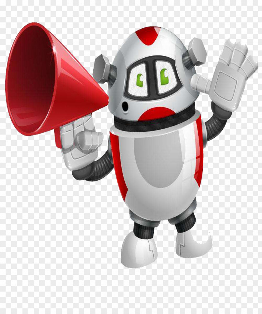 Robot Notification Loudspeaker Horn PNG