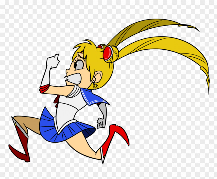 Sailor Moon Running Cartoon Character Clip Art PNG