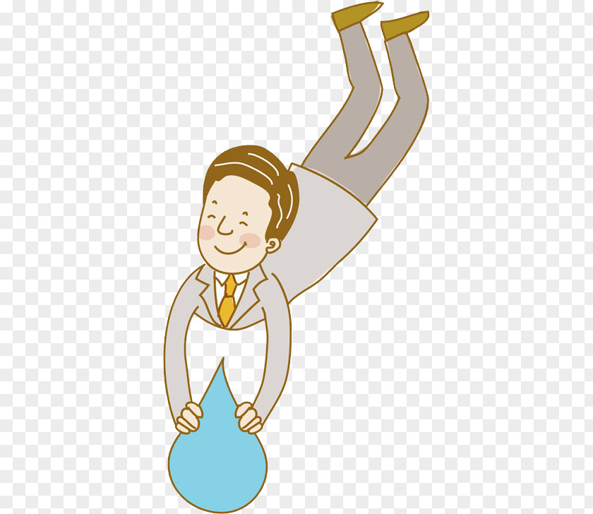 Drop Man Illustration PNG