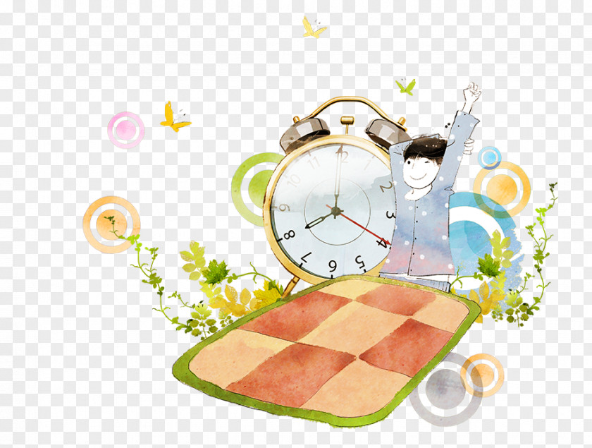 Just Get People Alarm Clock Cartoon Sleep Illustration PNG