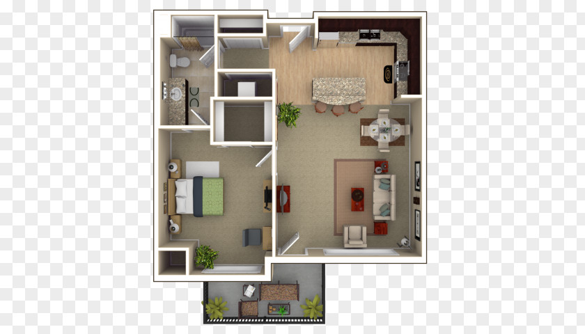 3D Floor Plan Property PNG