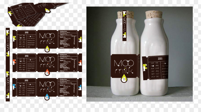 Milk Packaging Glass Bottle Wine Distilled Beverage PNG