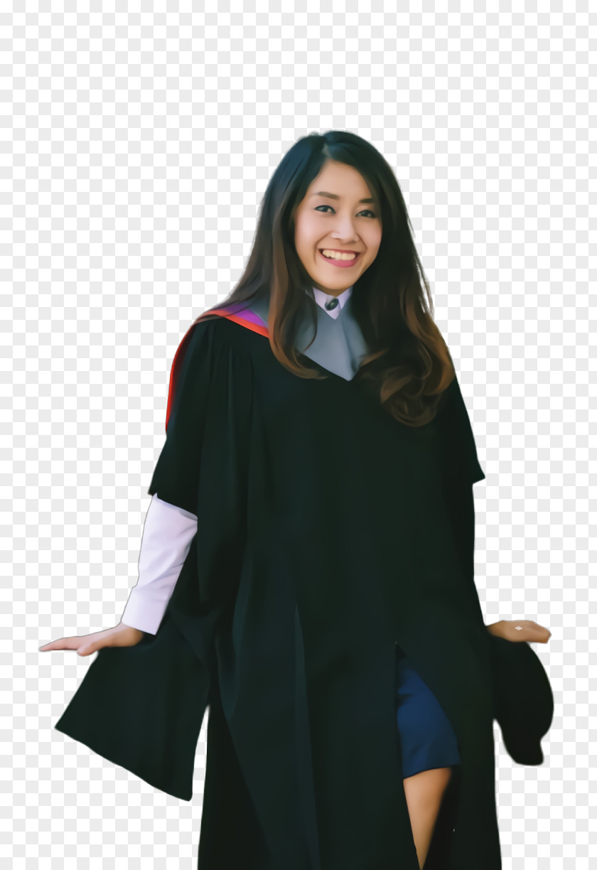 Robe Academician Academic Dress Sleeve Graduation Ceremony PNG