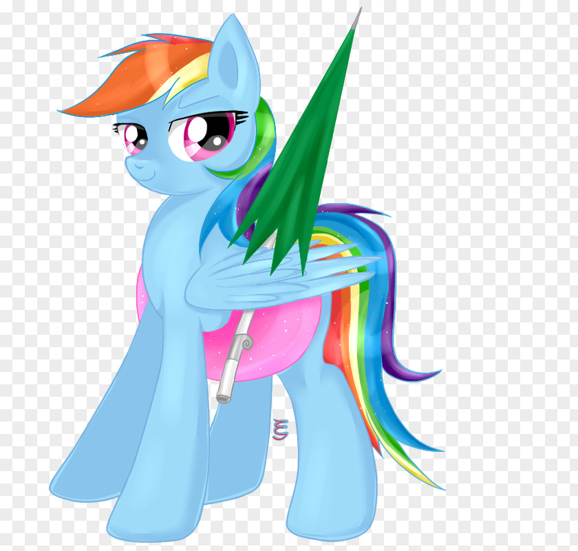 Summer Rainbow Pony Horse Figurine Clip Art PNG