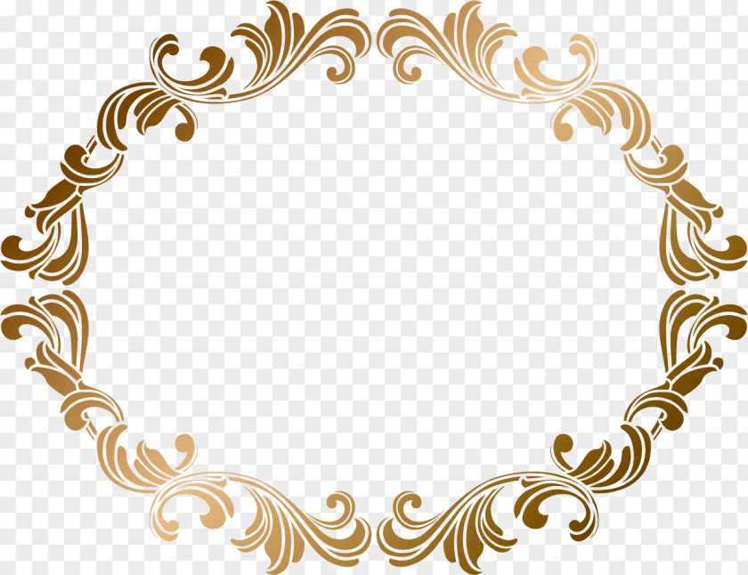 Ancient Golden Frame Material Template Preview PNG