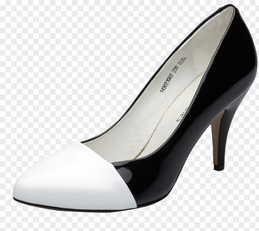 Black And White Stitching High Heels High-heeled Footwear Shoe PNG