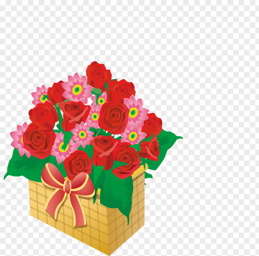 Cartoon Valentine Rose Material Flower Clip Art PNG