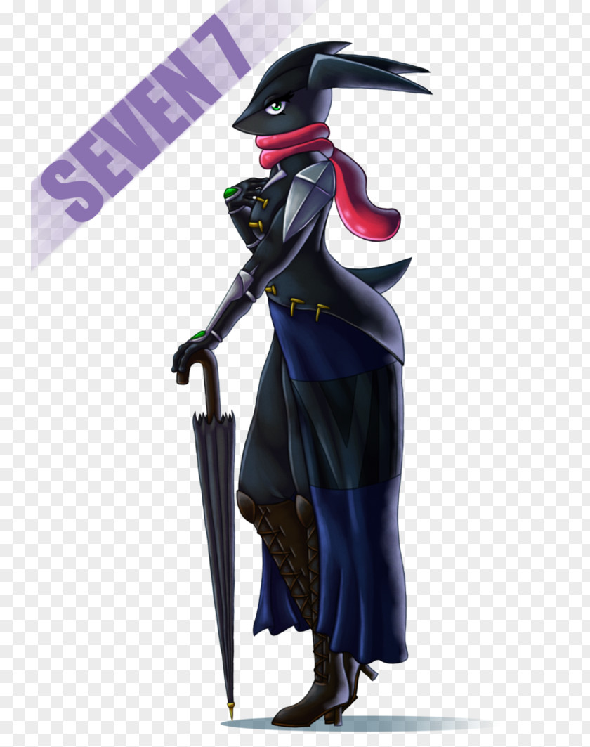Classy Lady Supervillain Figurine PNG