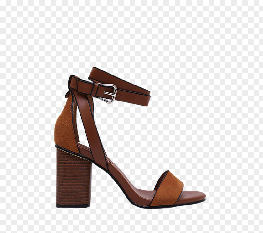 Sandal Shoe Heel Suede Ankle PNG