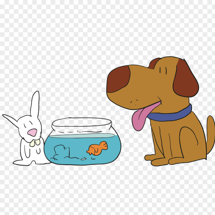Vector Aquarium And Dog PNG