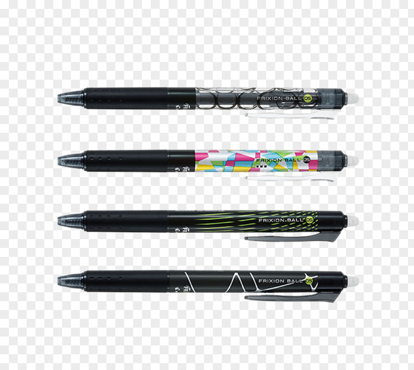 Decorative Pattern Of Four Ballpoint Pen Pilot Frixion Stationery Dr. Grip PNG
