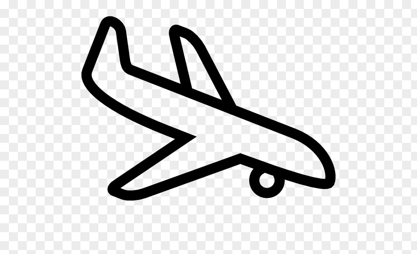 Minimal Airplane Landing Clip Art PNG