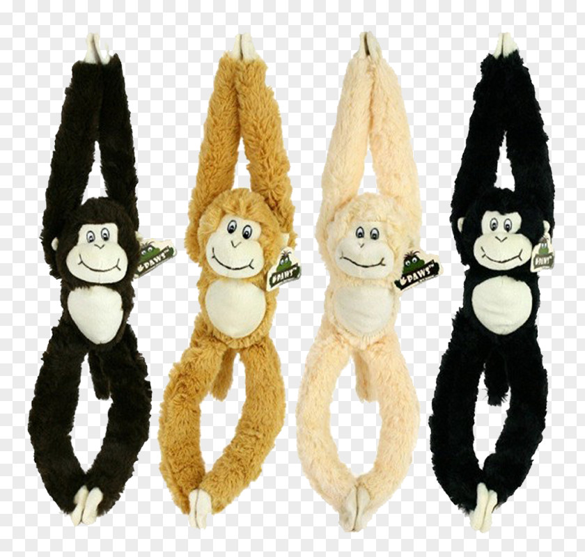Monkey Stuffed Animals & Cuddly Toys Plush Hand Dark Brown PNG