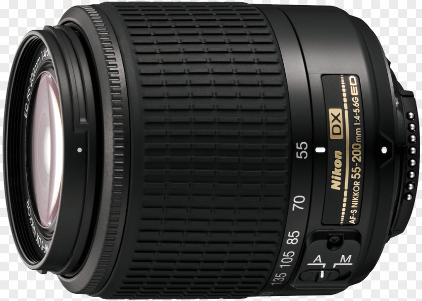 Zoom Lens Nikon AF-S DX Zoom-Nikkor 55-200mm F/4-5.6G Nikkor 35mm F/1.8G Format Camera PNG