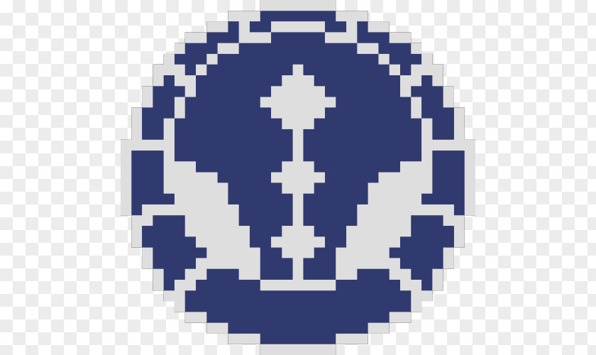 Glowing Halo Kanohi Bionicle Blue Pixel Art PNG