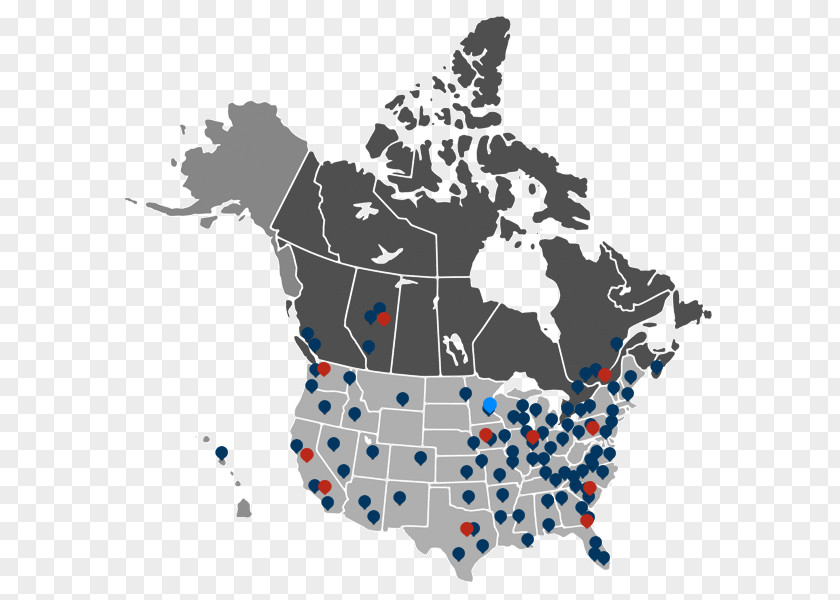 Canada United States Map Stock Photography PNG