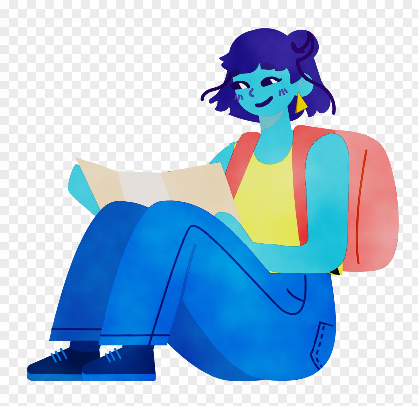 Cartoon Character Electric Blue M Electric Blue / M Shoe PNG
