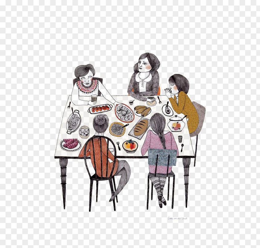 Family Gathering Netherlands Paper Illustrator Artist Illustration PNG