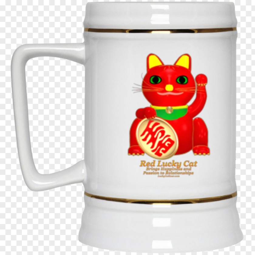 Lucky Cat Beer Stein Mug Drink Glasses PNG