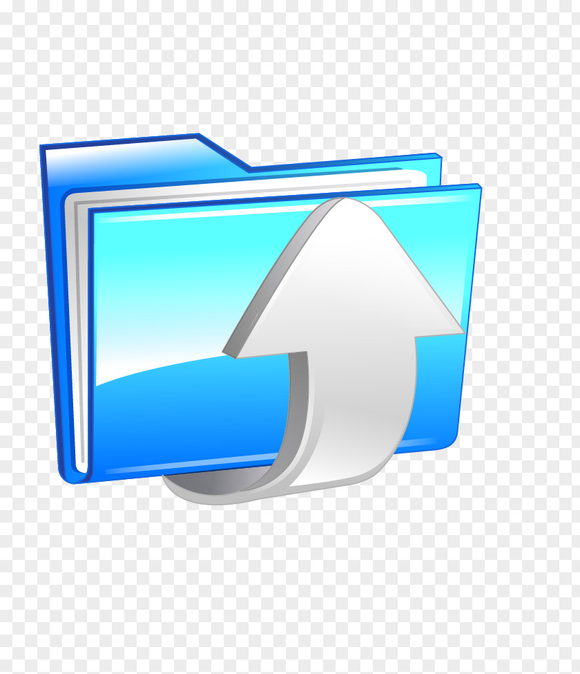 Blue Folder Library Computer File PNG