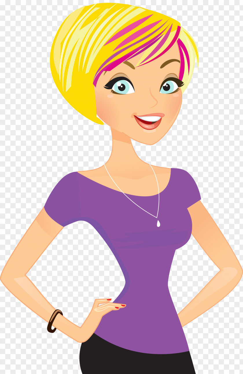 Cartoon Mom Woman Beauty Clip Art PNG