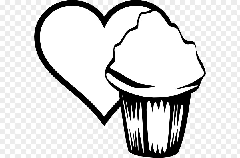 PinkHeart Cupcake Food Drawing Coloring Book Clip Art PNG