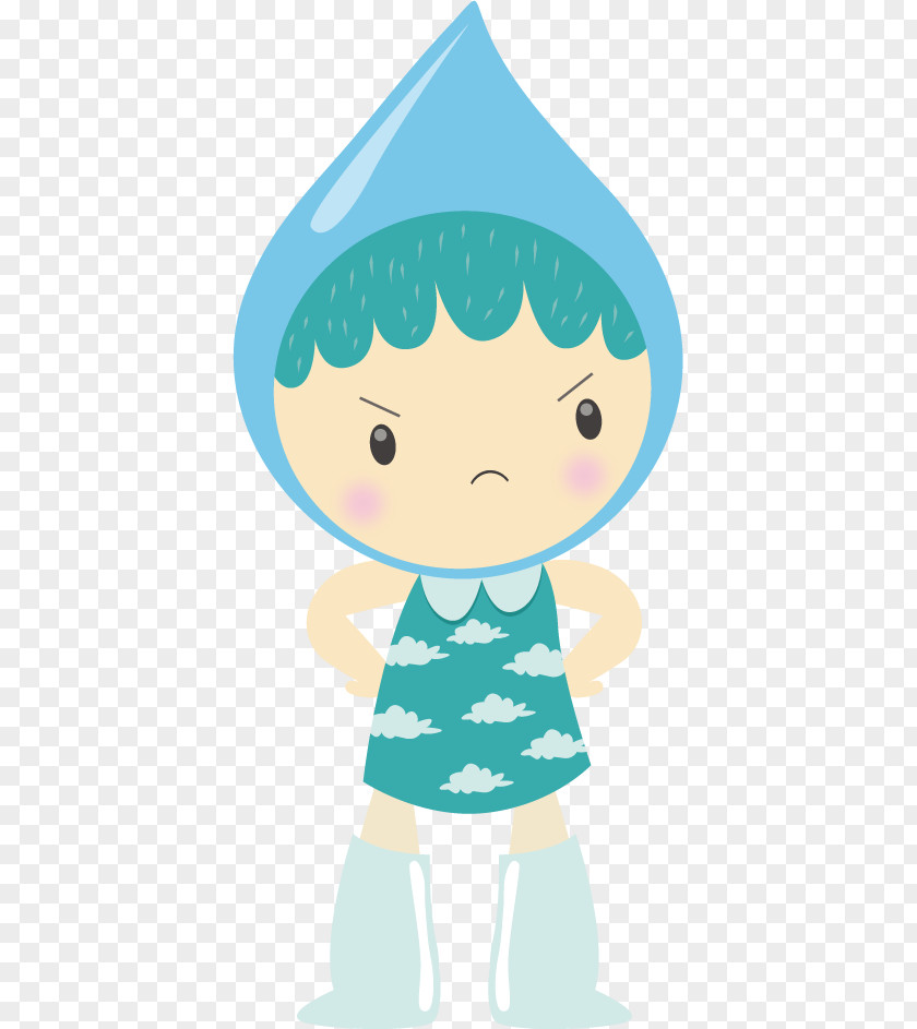 Vector Angry Water Doll Clip Art PNG